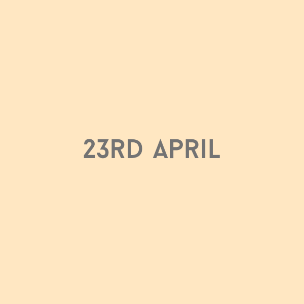 23rd April 2026