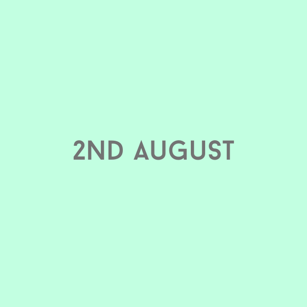 2nd August 2026