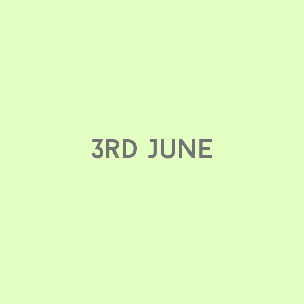 3rd June 2026