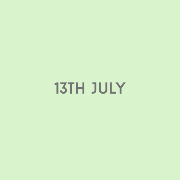 13th July 2026