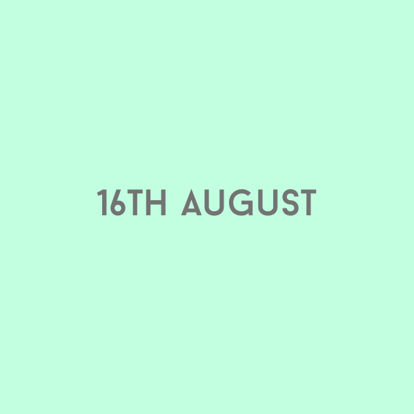 16th August 2026