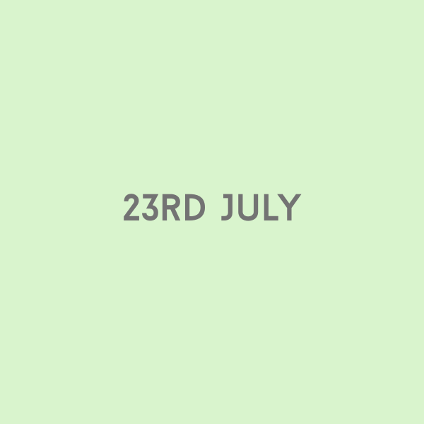 23rd July 2026