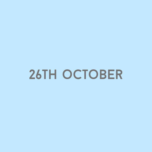 26th October 2026