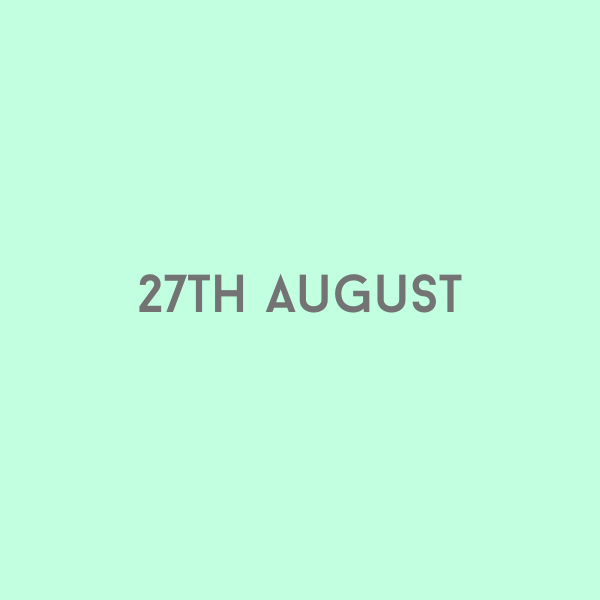 27th August 2026