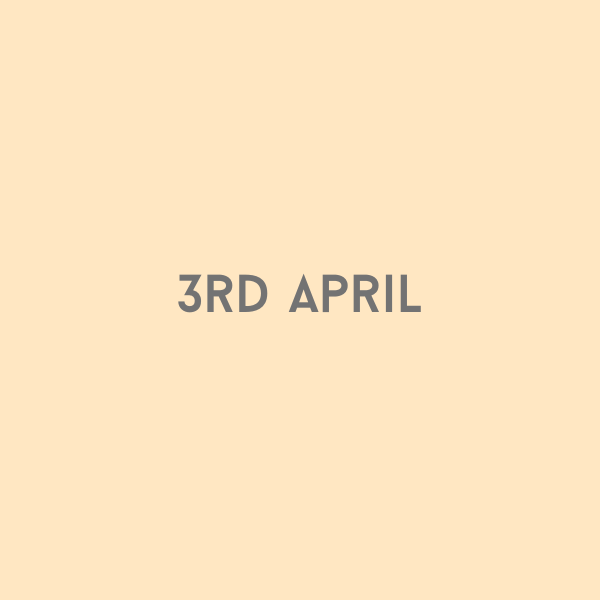 3rd April 2026
