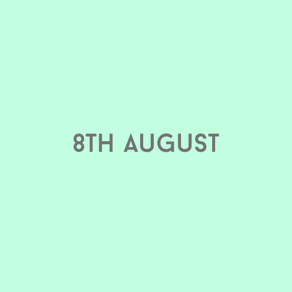 8th August 2026